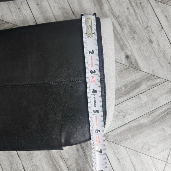 INC Black Leather Riding Boots With Buckle Detail Studded Sole Womens 7M New - Picture 12 of 16